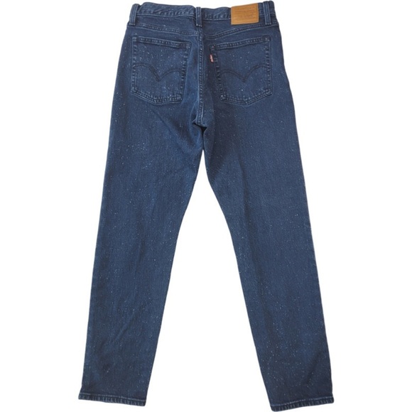 Levi’s Women’s Premium denim Wedgie jeans size 28 navy blue with dots - Picture 1 of 11